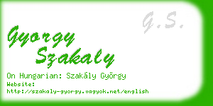 gyorgy szakaly business card