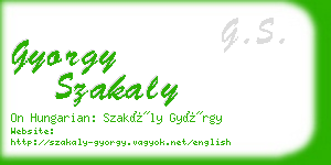 gyorgy szakaly business card